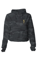 Black Camo Crop Windbreaker