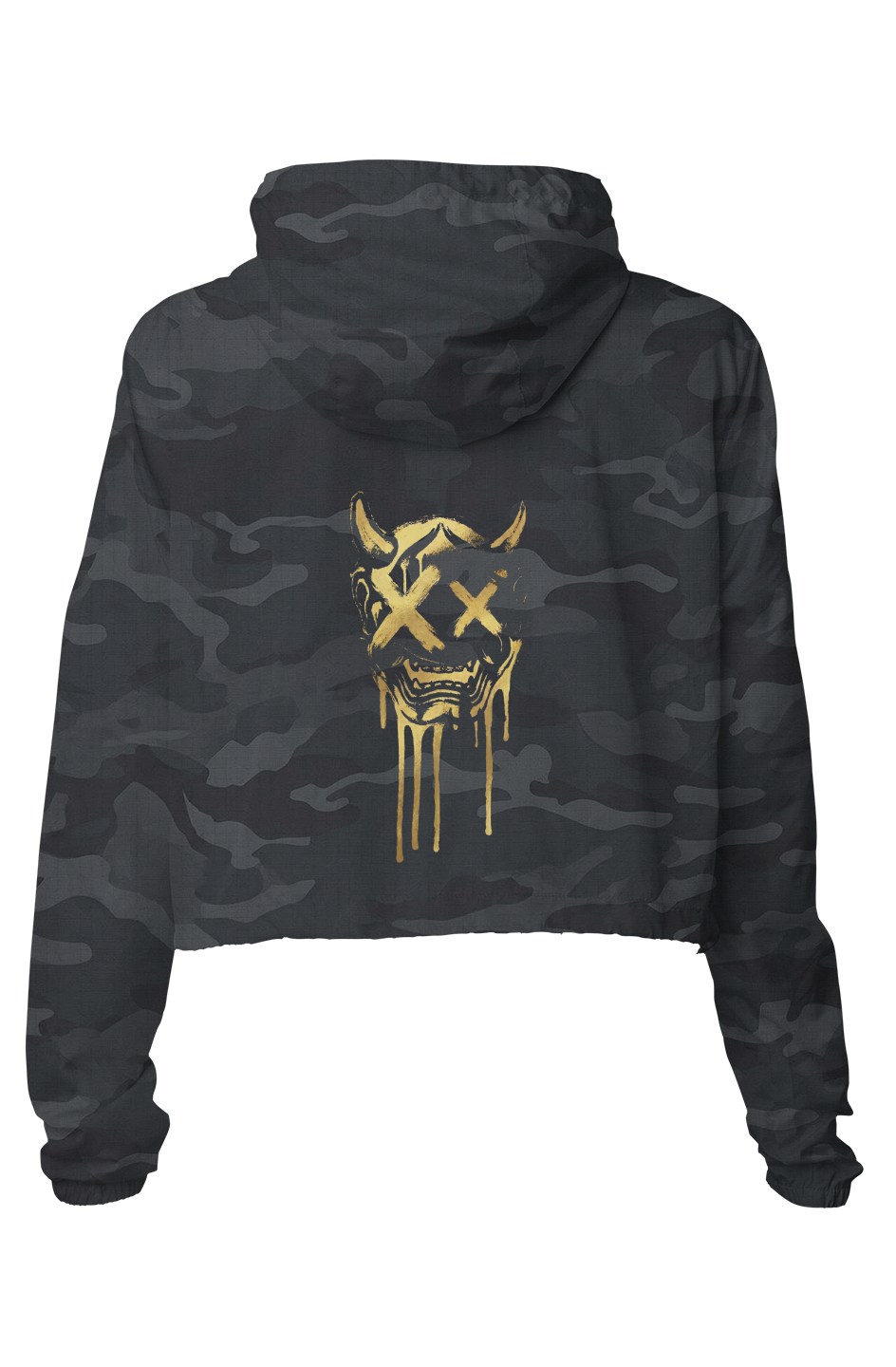 Black Camo Crop Windbreaker