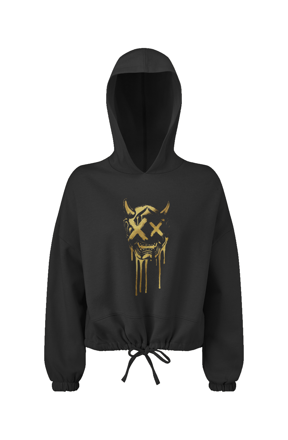 Ladies' Cropped Oversize Hooded Sweatshirt